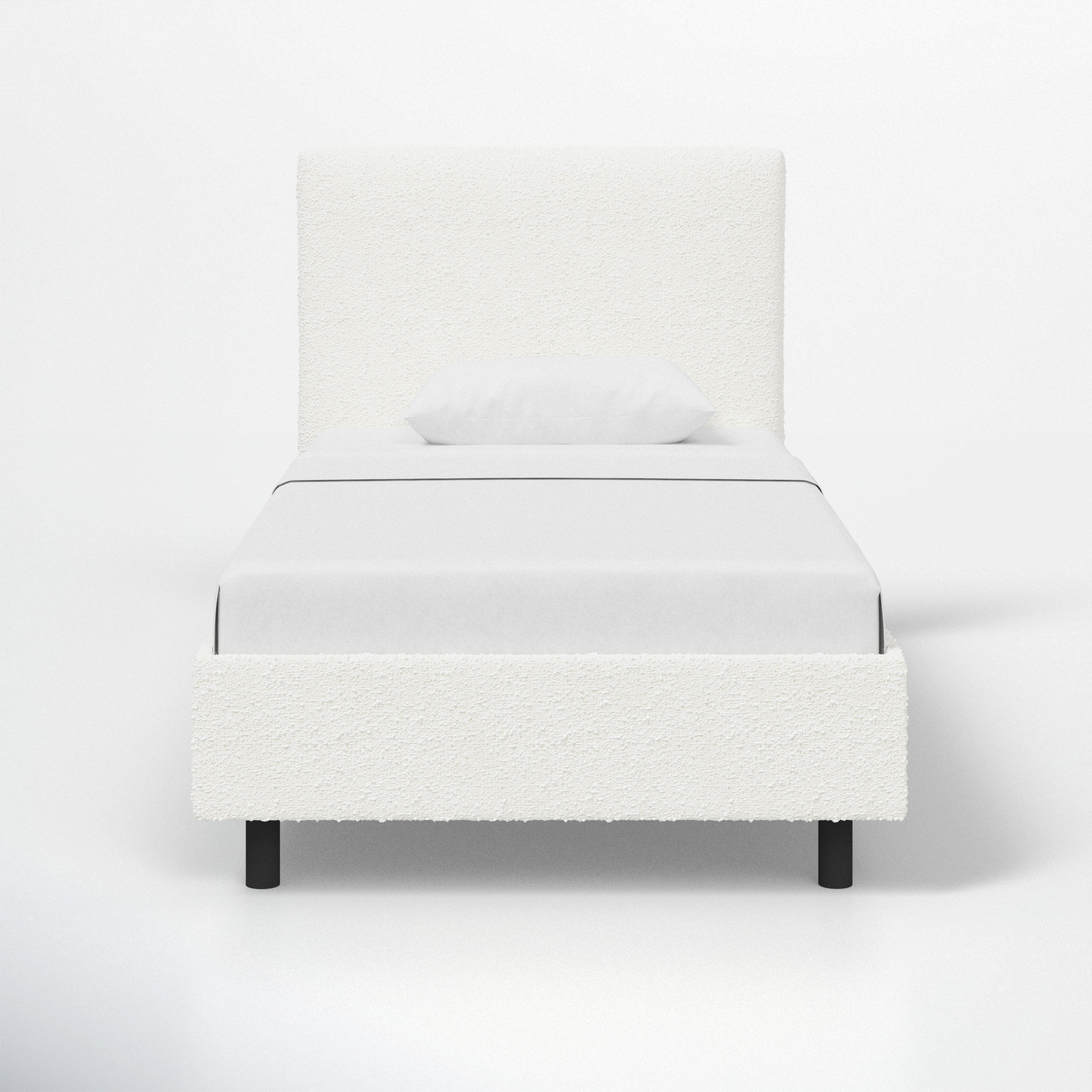 Sawyer Platform Bed, Classic Snow Boucle, Twin