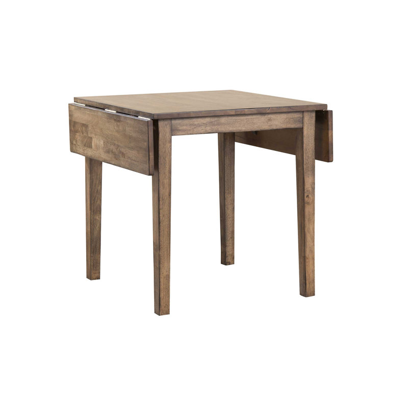 Kewaunee Extendable Solid Wood Base Dining Table, Rustic Brown