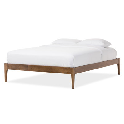 Quill Bed Frame, Mid-Century Modern Solid Wood