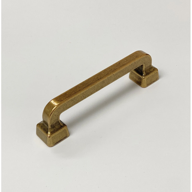 Mission "Capri" 3-3/4 Inch Drawer Pull In Antique Brass, 3 3/4"