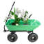 Chariot utilitaire de jardin à 4 roues avec pneus en acier de 10 pouces - Vert-121615303