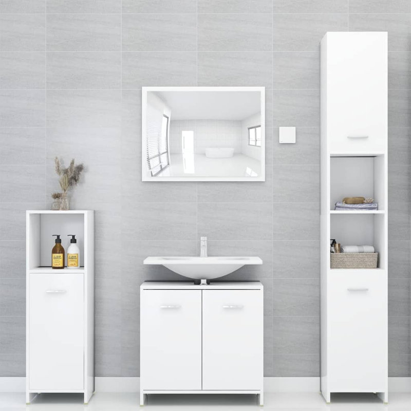 Askolds Bathroom Storage Furniture Set, White