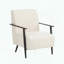 26,38? Méridienne Modern - Revêtement en polyester - Structure en métal - Beige