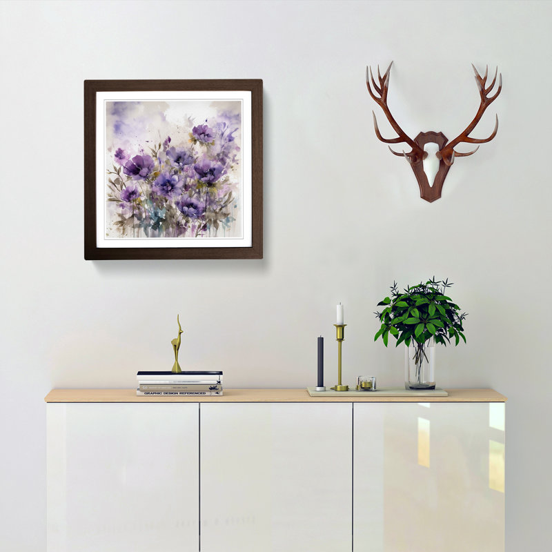 Lavender Flower Abstract Art - Framed Print