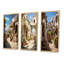 "Espagne village andalou", 3 pièces sur toile-584322412-584322414