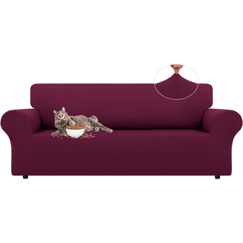 Housse pour canapé à coussins en T, Polyester blanc, H 40 po x l 94 po x P 40 po