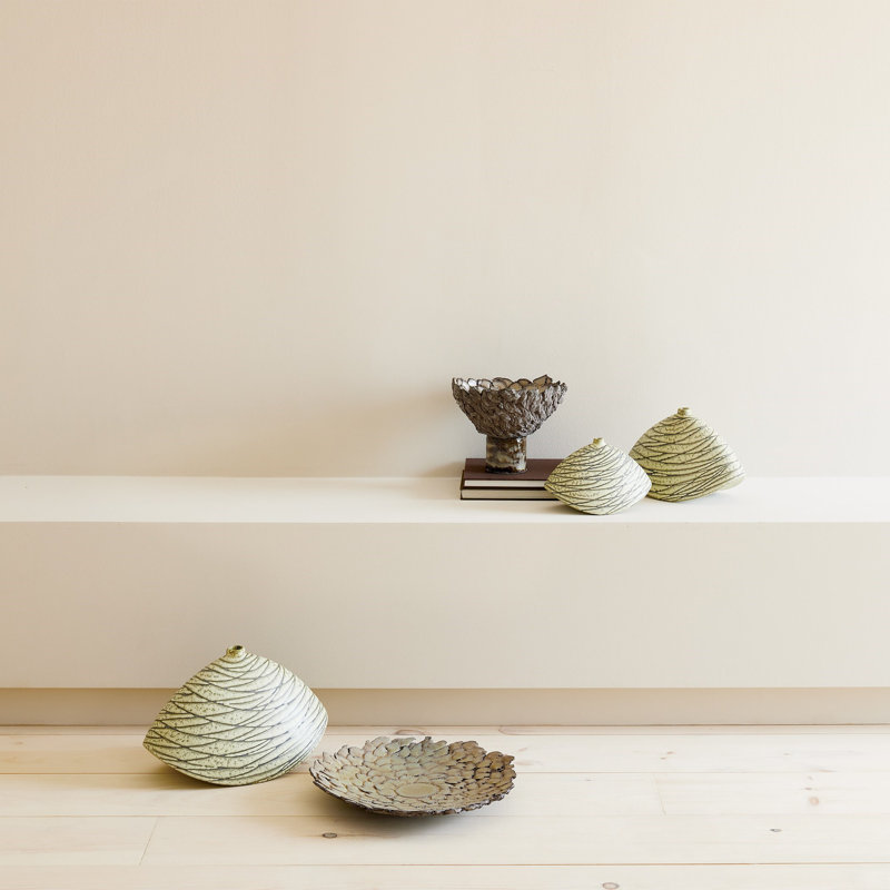 Ceramic / Porcelain Table Vase, Overall Height-  7.75"