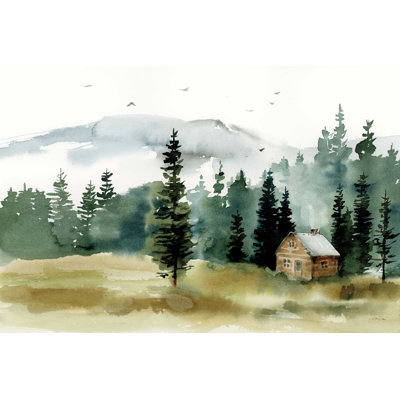 " Cabin In The Woods " by Katrina Pete Painting Print