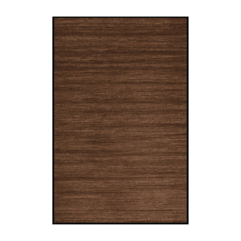 Tapis brun uni lavable à la machine, Rectangulaire 2 pi x 3 pi