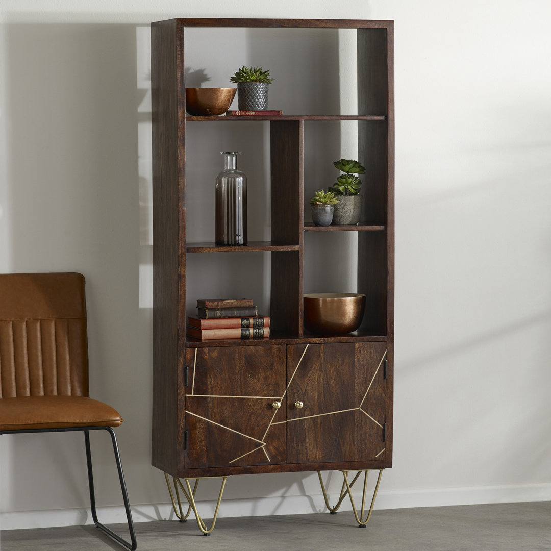 Ibapah 180cm H x 80cm W Solid Wood Standard Bookcase