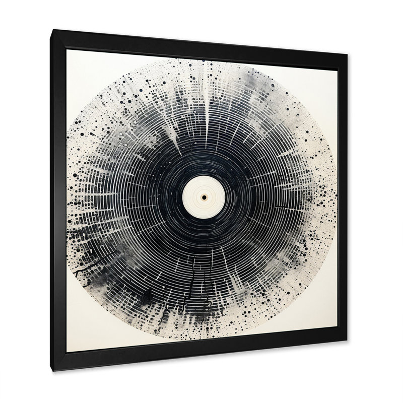 Vinyle disque vinyle Serenade III, Cadre simple noir, H 24 po x l 24 po x P 1 po