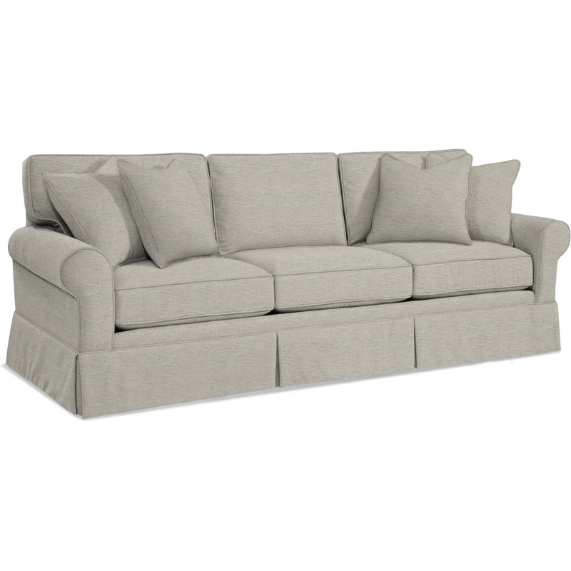 Benton 98'' Skirted Sofa, Basic Beige