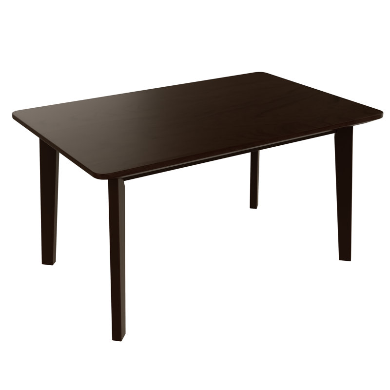 Westcott Rustic Farmhouse Dining Table With Rubberwood Legs, Espresso