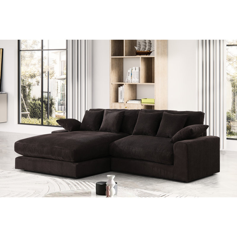 Chaise modulaire en velours côtelé Mystic