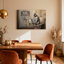 Pingouin lisant le journal sur la toile, art mural, reproduction de peinture à l'huile avec panneau en bois Hello Sweet Cheek
