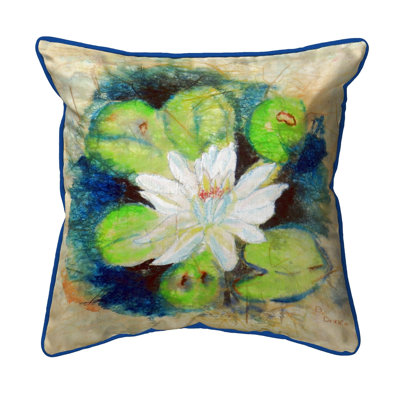 Water Lily Outdoor Throw Pillow