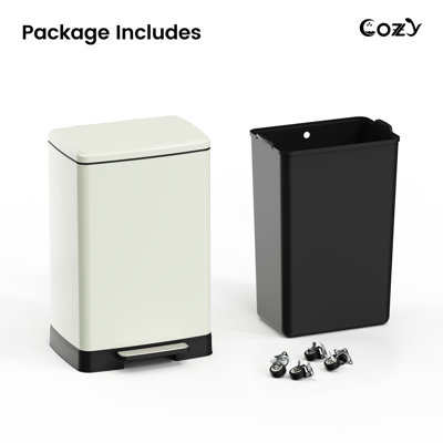Poubelle à pédale rectangulaire en acier inoxydable 17,2 gallons / 65 L avec couvercle, mains libres, verrou à deux modes, revêtement anti-traces de doigts, couvercle à fermeture silencieuse, seau intérieur amovible, poubelle imperméable pour usage domestique et commercial Scénario d'utilisation