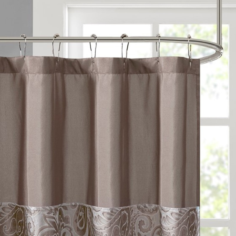 Rideau de douche jacquard, Taupe