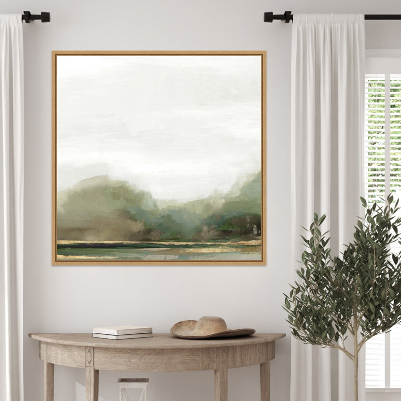 «Misty Landscape at Dawn» par PI Studio, reproduction d'art sur toile encadrée, 30 x 30