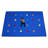 KidCarpet.com Seating Squares Multi on Blue Rug, 7'6"x12' Rectangle - Class 1 Fire Rated, Oeko-Tex certified commercial-grade nylon seating rug - color-coded spots for classroom organization-106877279