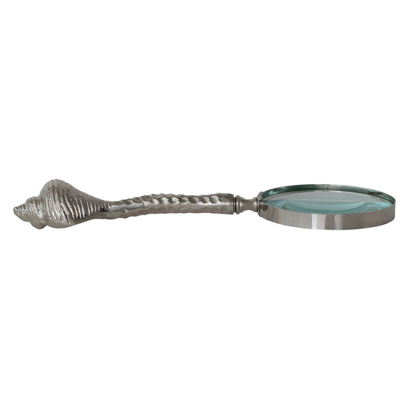 Loupe en fonte d'aluminium avec poignée en forme de coquillage