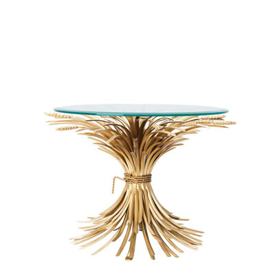 Bonheur Glass Top End Table
