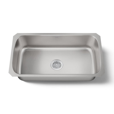 Évier de cuisine encastré encastré à simple cuve L 31 1/2 po x l 17 3/4 po x 8 po Undertone