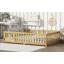 Lit de plancher avec clôture et porte, lit de plancher en bois d'hévéa avec barrières de sécurité-878113449-878113451