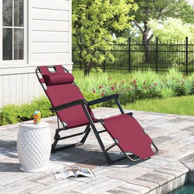 Chaise longue simple inclinable 70 po Frates