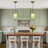 1-light Mid Century Modern Green Brass Pendant Light