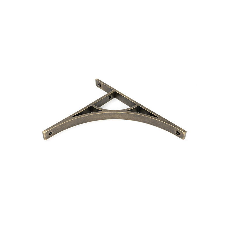 Tyne Shelf Bracket, Burnished Brass, 26cm H x 7.9cm W x 2cm D
