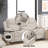 Light Gray Chenille Motion Loveseat W/Console