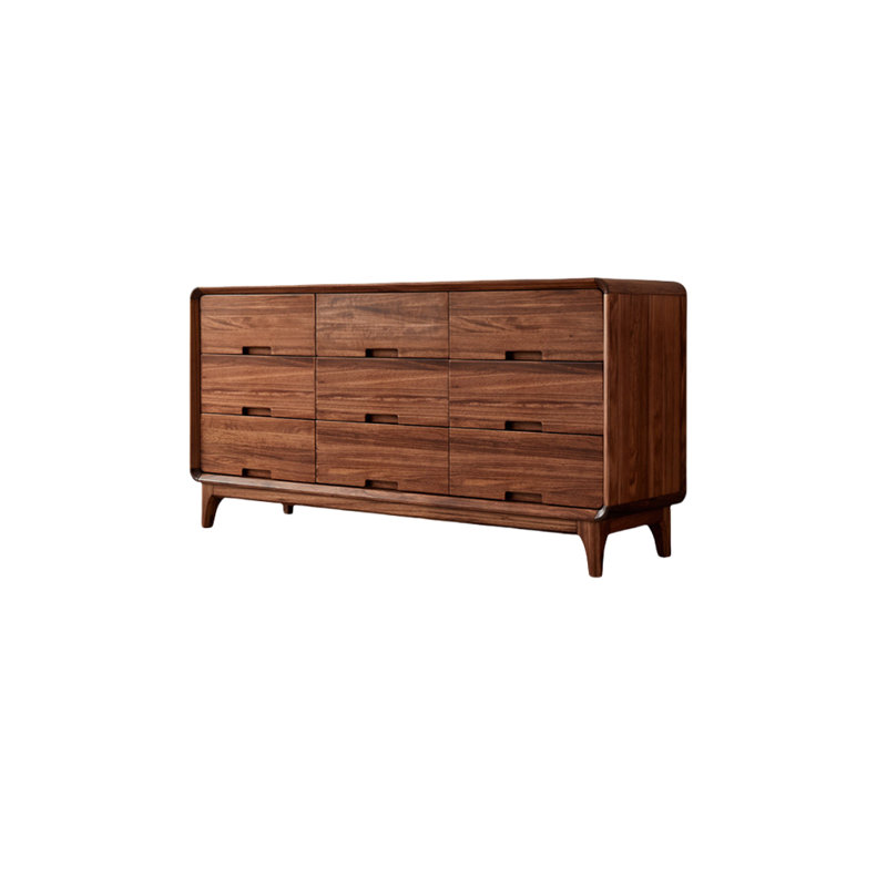 Commode d'appoint en bois massif pour chambre à coucher simple