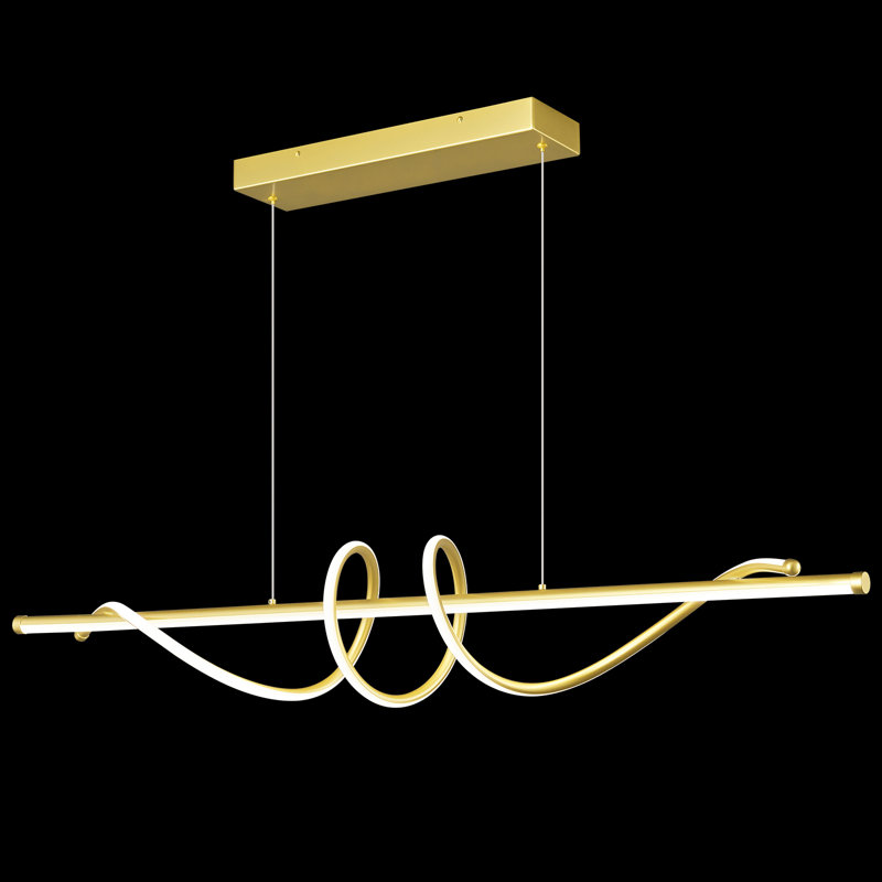 Luminaire moderne à DEL à intensité variable 3000K-6000K avec télécommande Luminaires suspendus à hauteur réglable Lustres irréguliers pour salon Îlot de cuisine Chambre à coucher