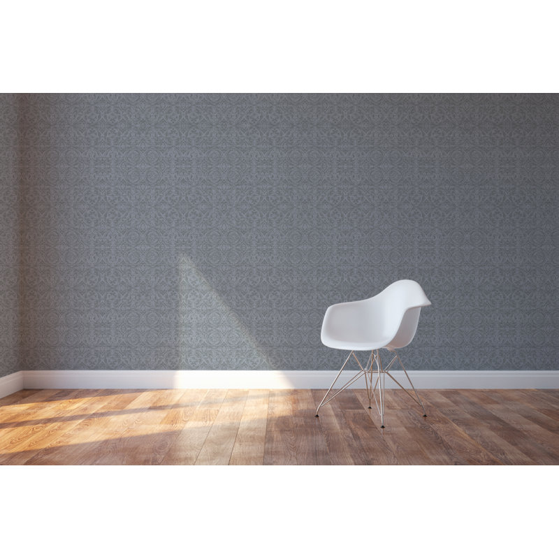Rosettes 10' L x 25" W Peel and Stick Wallpaper Panel