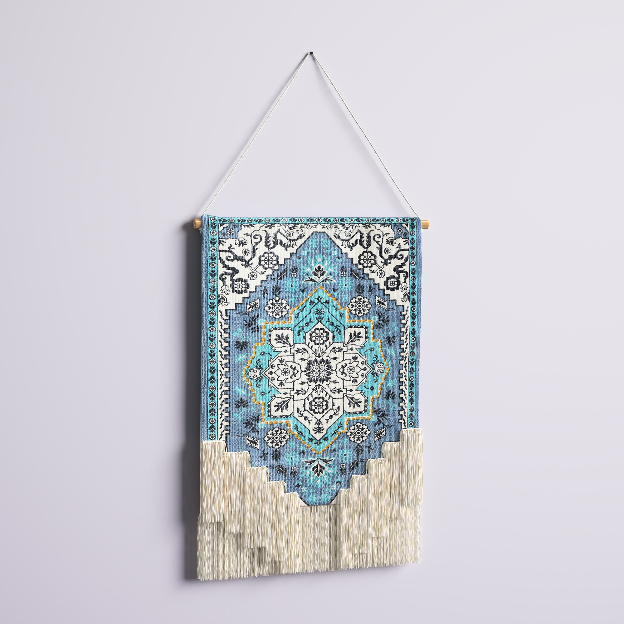 Petal woven wall hanging, wall art, boho tapestry, weaving.