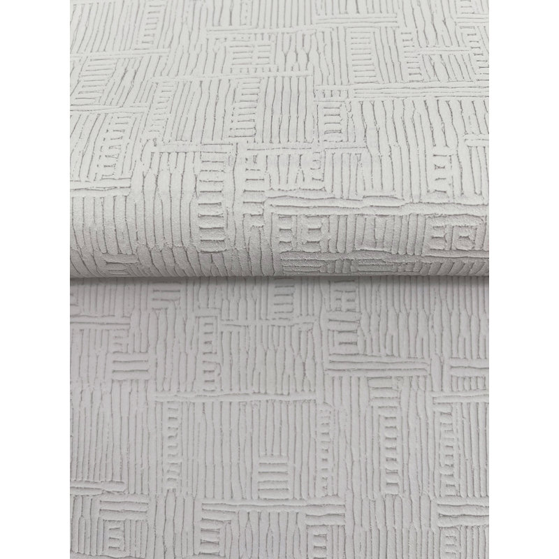 Papier peint abstrait ciselé, Gris clair