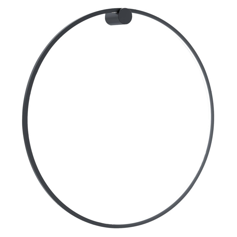 Saturno LED Flush Mounted Sconce, Black, 80cm H x 80cm W x 17cm D