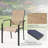 5 Piece Patio Dining Set, Outdoor Dining Table And Chairs Set For 4, 4 PVC-coated polyester Chairs, 1 Iron Round Table With Adjustable Umbrella Hole, Patio Furniture Set For Deck, Backyard, Lawn, Poolside-109691562