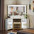 Modern Corner Makeup Vanity Set with Mirror and Cabinets-1587679806
