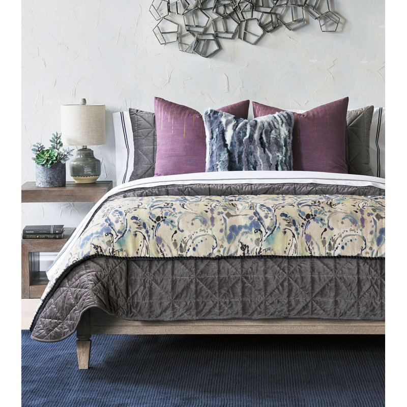 Tabitha Paisley Linen Bed Runner, King