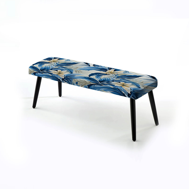 Azure Azure Oasis Tropical Motif I - Banc rembourré noir Tropical
