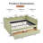 Gingham Daybed With 2 Storage Drawers And Usb Port, Wave-Shaped Design-923049218-923049223