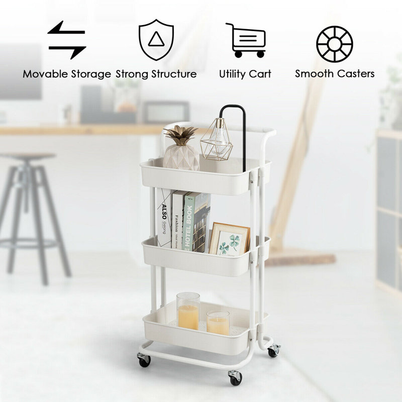 Mahone Bar Cart, White