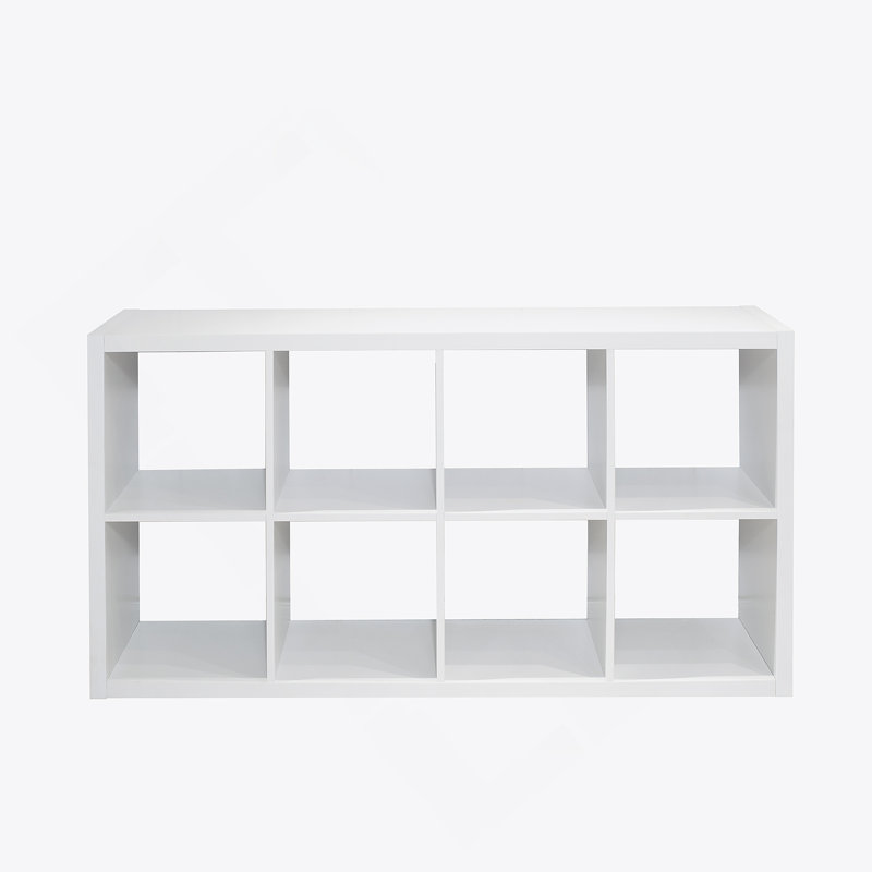 Bibliothèque Smart Cube avec 8 tablettes de rangement ouvertes