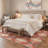 Modern Striped Machine Washable Red / Beige / Blue Indoor Area Rug with Non-Slip Backing-128992190