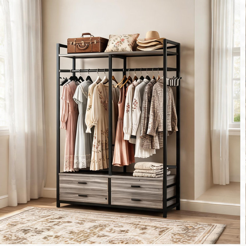Rangement et organisation à domicile en métal avec conception robuste et chambre à coucher, poids de 13,5 kg