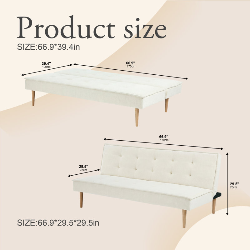Canapé-lit Nordic Convertible, Gris