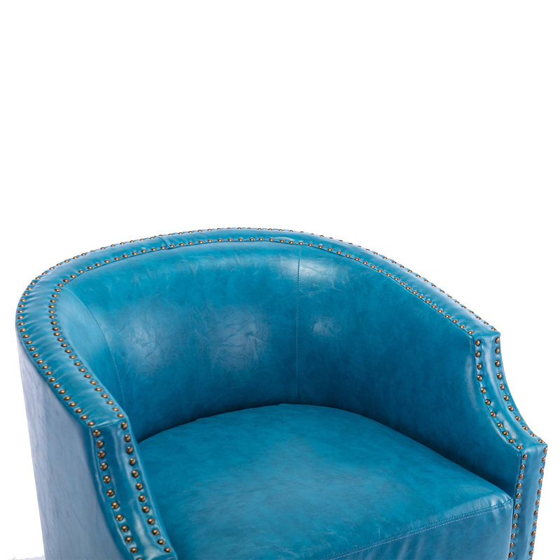 Chaise pivotante 30,5 po Pimm, Polyuréthane bleu clair
