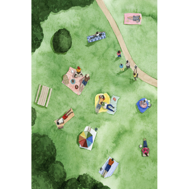 A Day In The Park I by Grace Popp - Wrapped Canvas Painting, 76cm H x 51cm W